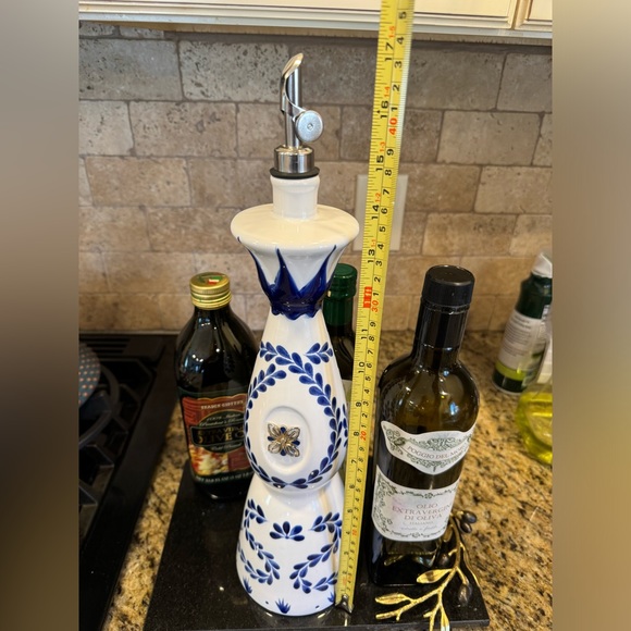 Oil Dispenser handcrafted from repurposed Clase Azul Reposado rare empty bottle. - Picture 7 of 9